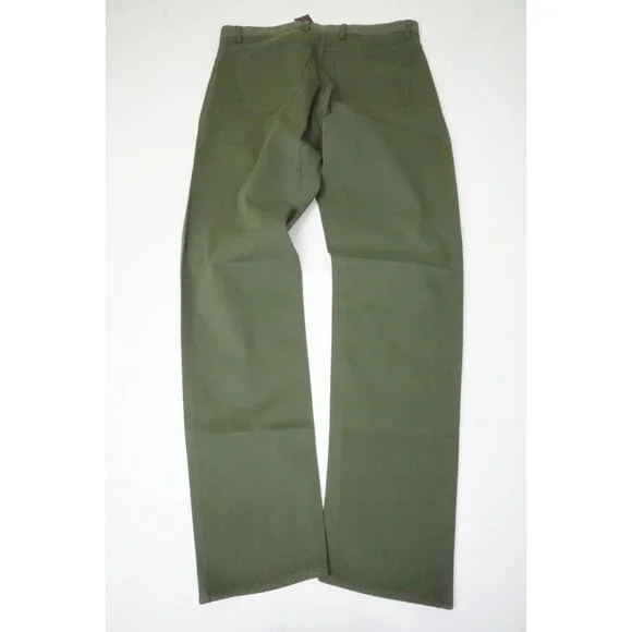 Isaia Napoli Cashmere Blend Olive Green Comfort Project Pants Sz 52 Brand New